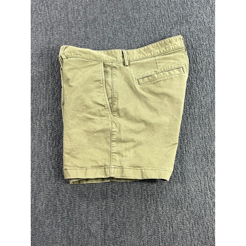 Flint and Tinder 365 Shorts Mens 34 Olive Green Chino Stretch Cotton Twill Flat - Picture 6 of 9